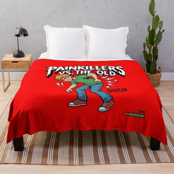 Item preview, Painkillers Vs The Old Funny Back Pain Retro Arcade Indie Comic Style designed and sold by AdyKurniawan.