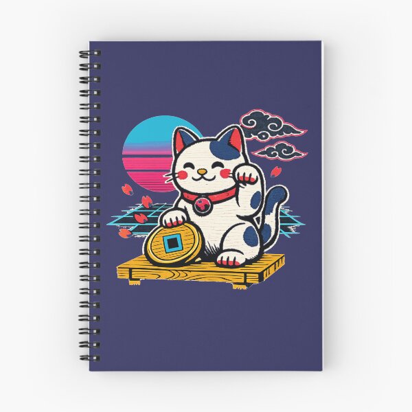 Item preview, Neon Ukiyo‑E Beckoning Cat designed and sold by KungPowUnicorn.