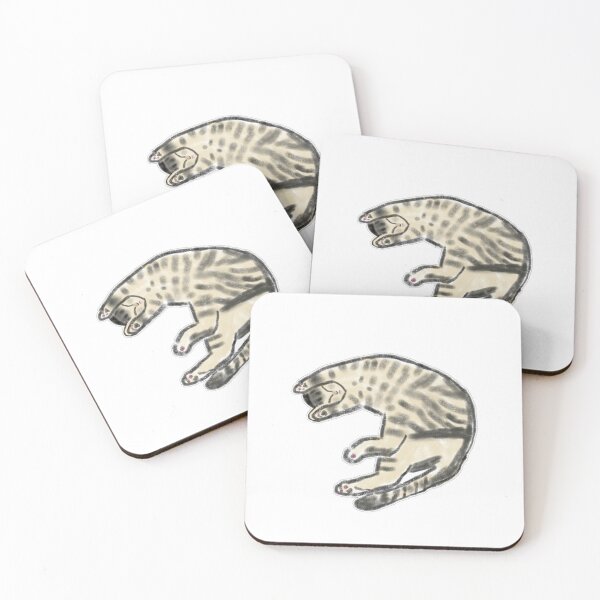 Item preview, Cute Sleeping Tabby Cat Covering Face Art designed and sold by raun.draw.