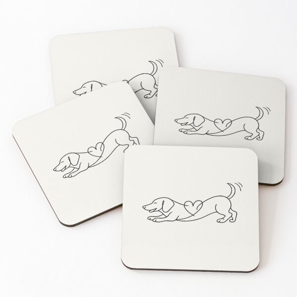 Item preview, Minimalist Dachshund Line Art - Small Dog Big Heart designed and sold by tineldesign.