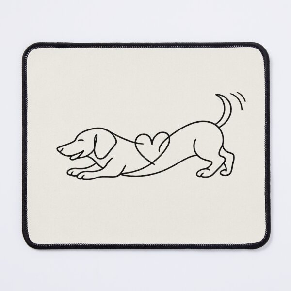Item preview, Minimalist Dachshund Line Art - Small Dog Big Heart designed and sold by tineldesign.
