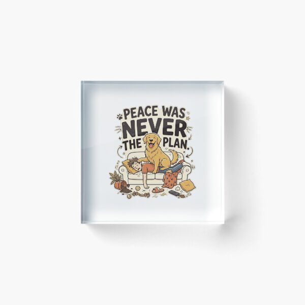 Item preview, peace Was Never The Plan Funny Dog Lover T-Shirt designed and sold by VIBECANVASSHOP .