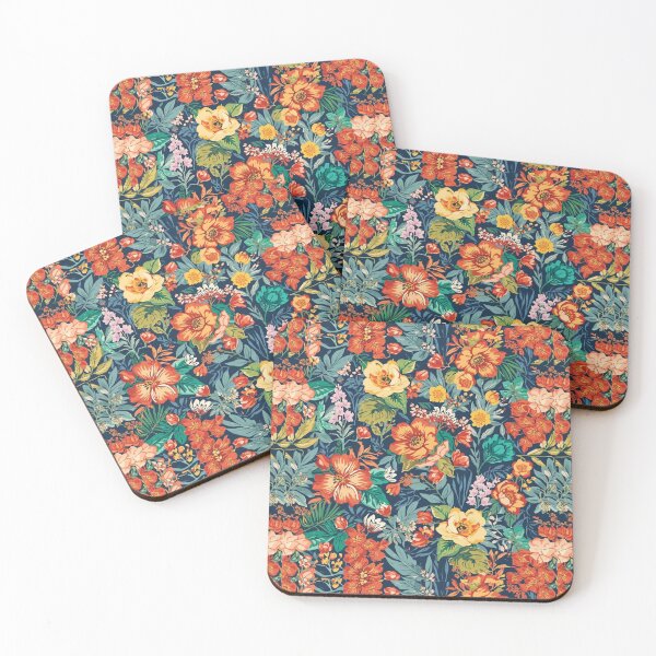 Item preview, Bold floral colorful floral pattern designed and sold by poppet103.