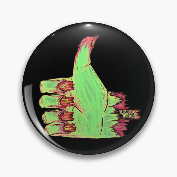 Item preview, Zombie Thumbs Up Scar-E-Moji - Severed Hand Body Horror Ink Art designed and sold by Grimmlar.