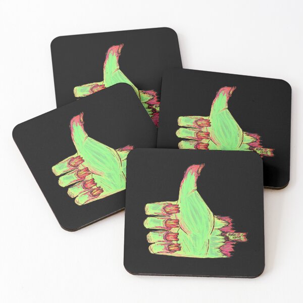Item preview, Zombie Thumbs Up Scar-E-Moji - Severed Hand Body Horror Ink Art designed and sold by Grimmlar.