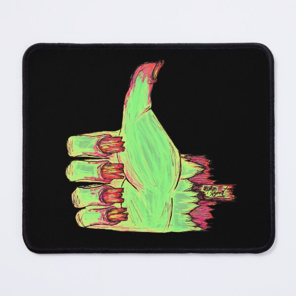 Item preview, Zombie Thumbs Up Scar-E-Moji - Severed Hand Body Horror Ink Art designed and sold by Grimmlar.