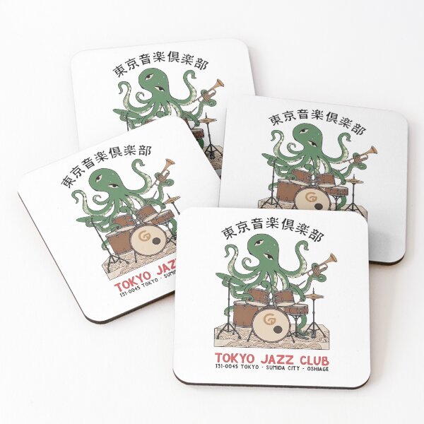 Item preview, Tokyo Jazz Club Octopus Drummer — Vintage Orange Music Graphic designed and sold by HBDStudio.