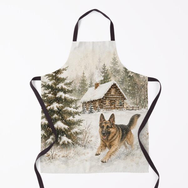 Item preview, Merry Christmas German Shepherd Rustic Woodland designed and sold by ZoesPlace.