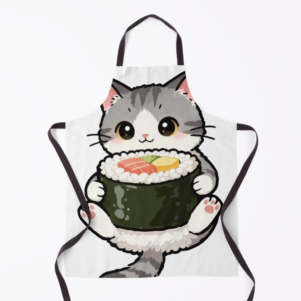 Item preview, Adorable Kitten with Sushi | Cute Kawaii Cat Tee | Kawaii Japanese Food Kitty T-Shirt designed and sold by Nuttajak.