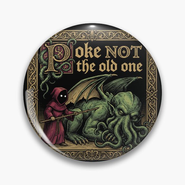 Item preview, Poke Not The Old One Funny Cosmic Horror Medieval Bestiary Tapestry designed and sold by AdyKurniawan.