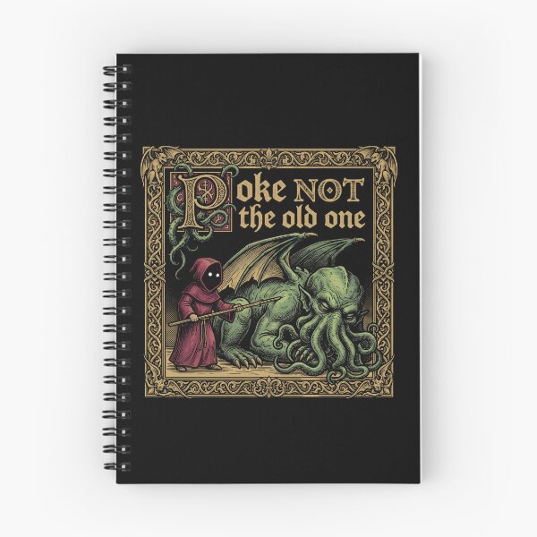 Item preview, Poke Not The Old One Funny Cosmic Horror Medieval Bestiary Tapestry designed and sold by AdyKurniawan.