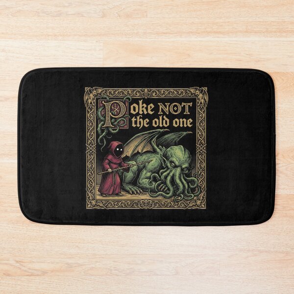 Item preview, Poke Not The Old One Funny Cosmic Horror Medieval Bestiary Tapestry designed and sold by AdyKurniawan.