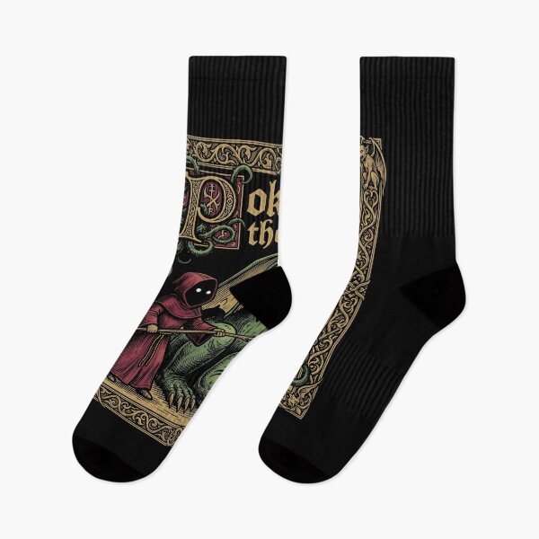 Item preview, Poke Not The Old One Funny Cosmic Horror Medieval Bestiary Tapestry designed and sold by AdyKurniawan.