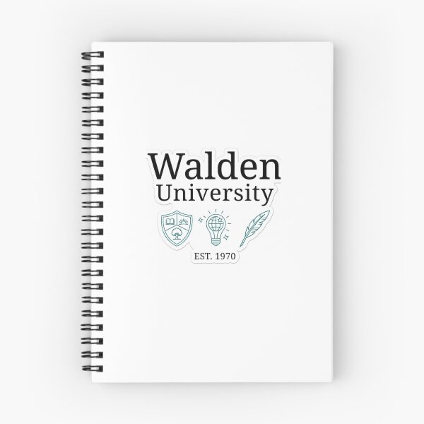 Item preview, Walden University Minimalist Logo Sticker - Teal Academic Seal Gift designed and sold by abdesigns4u.