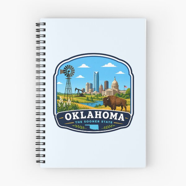 Item preview, Oklahoma - The Sooner State, Bison & Windmill designed and sold by Myra365Art.