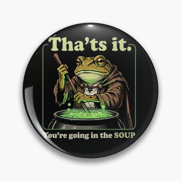Item preview, Funny Frog Wizard Magic Potion Going In The Soup Retro RPG Cottagecore designed and sold by AdyKurniawan.