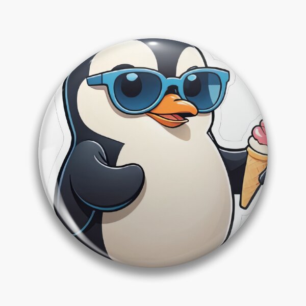 Item preview, Cute Penguin Wearing Sunglasses with Ice Cream Kawaii Summer Design designed and sold by designerbhai009.