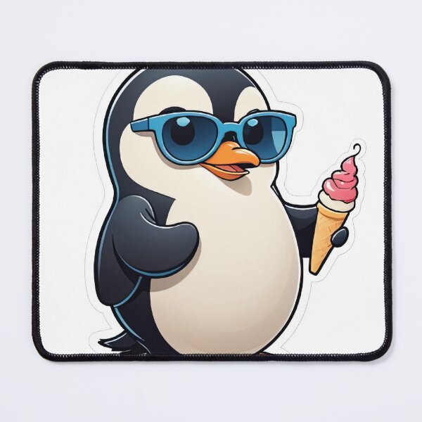 Item preview, Cute Penguin Wearing Sunglasses with Ice Cream Kawaii Summer Design designed and sold by designerbhai009.