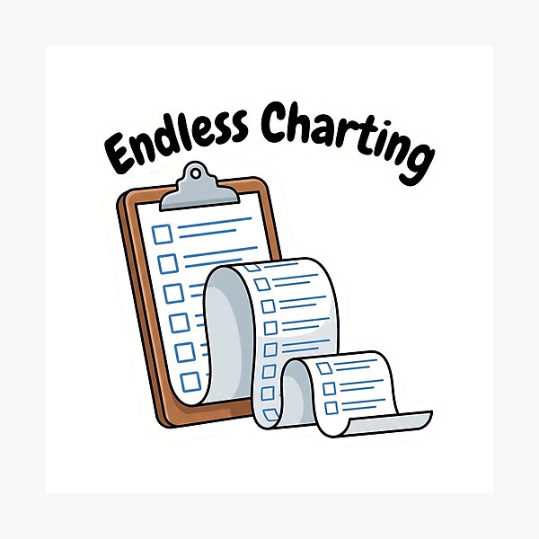 Item preview, Endless Charting - Nurse Doctor Clipboard designed and sold by LogicPulse.