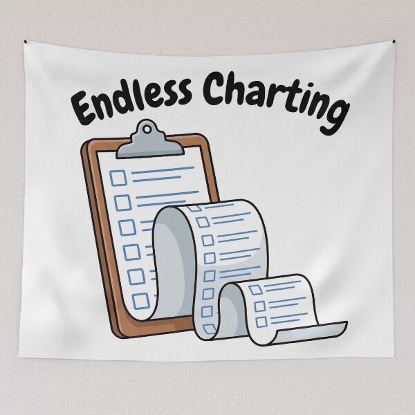 Item preview, Endless Charting - Nurse Doctor Clipboard designed and sold by LogicPulse.
