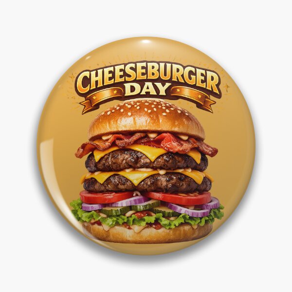 Item preview, National Cheeseburger Day Double Bacon Burger Graphic designed and sold by digitalbob60.