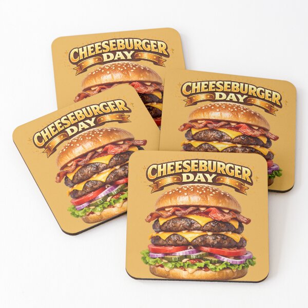 Item preview, National Cheeseburger Day Double Bacon Burger Graphic designed and sold by digitalbob60.