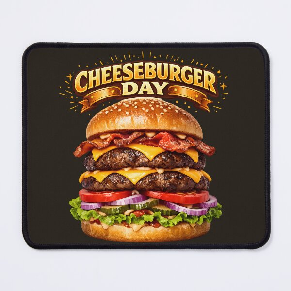 Item preview, National Cheeseburger Day Double Bacon Burger Graphic designed and sold by digitalbob60.