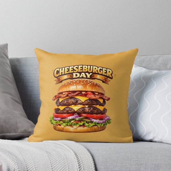 Artikelvorschau, Grafik zum Nationalen Cheeseburger-Tag: Doppelter Bacon-Burger entworfen und verkauft von digitalbob60.