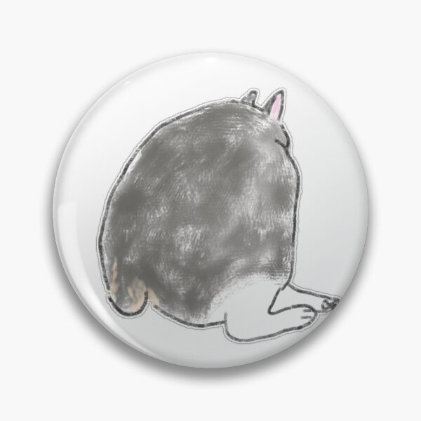 Item preview, Cute Chubby Grey Cat Back View Art designed and sold by raun.draw.