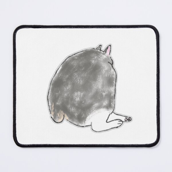 Item preview, Cute Chubby Grey Cat Back View Art designed and sold by raun.draw.
