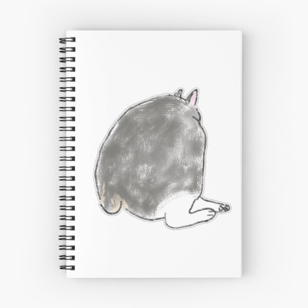 Item preview, Cute Chubby Grey Cat Back View Art designed and sold by raun.draw.