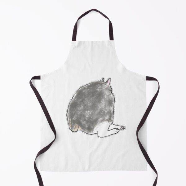Item preview, Cute Chubby Grey Cat Back View Art designed and sold by raun.draw.