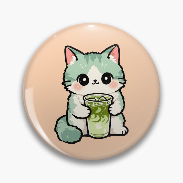 Item preview, Cute Kitten Drinking Matcha | Japanese Tea Cat Shirt designed and sold by Nuttajak.