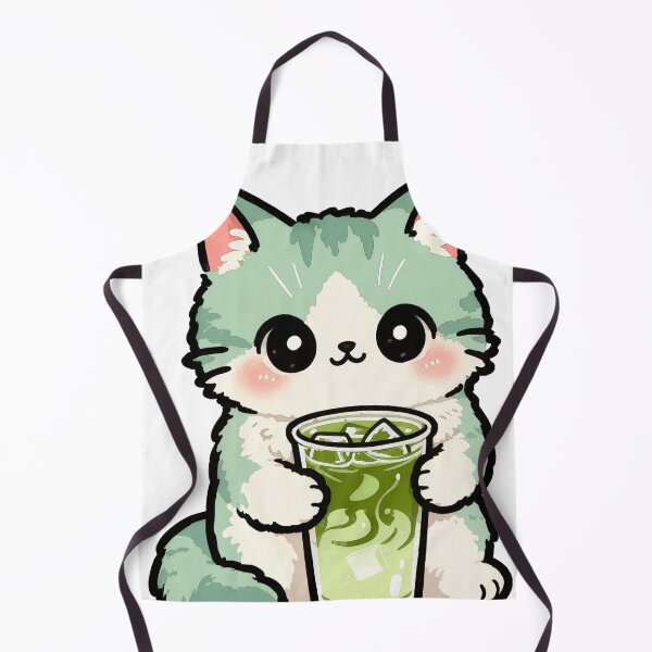 Item preview, Cute Kitten Drinking Matcha | Japanese Tea Cat Shirt designed and sold by Nuttajak.