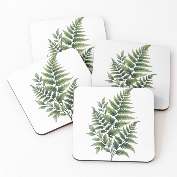 Item preview, Mixed Fern & Leaf Botanical Illustration | Green Foliage Art designed and sold by Tee Visions.