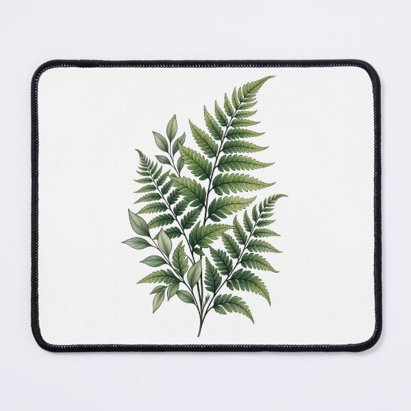 Item preview, Mixed Fern & Leaf Botanical Illustration | Green Foliage Art designed and sold by Tee Visions.