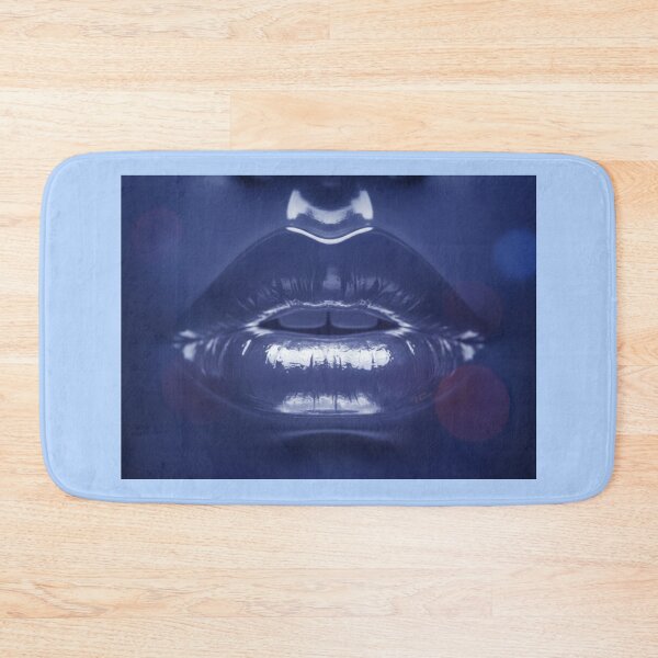 Item preview, BLUE CHROME LIPS - Cyber Beauty Art - Glossy designed and sold by Urban-InkStudio.