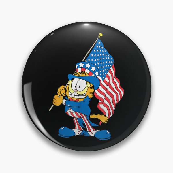 Item preview, Garfieldzz Holding USA Flag Uncle Sam 4th of July Cartoon Cat designed and sold by LincolnWardill.