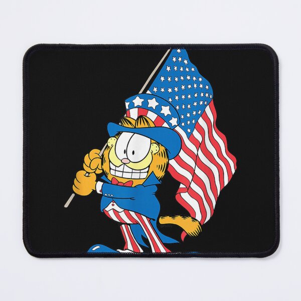 Item preview, Garfieldzz Holding USA Flag Uncle Sam 4th of July Cartoon Cat designed and sold by LincolnWardill.