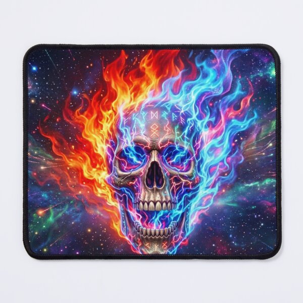 Item preview, Cosmic Fire Skull Norse Runes designed and sold by DWolf04.