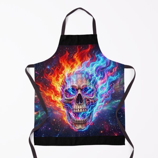 Item preview, Cosmic Fire Skull Norse Runes designed and sold by DWolf04.