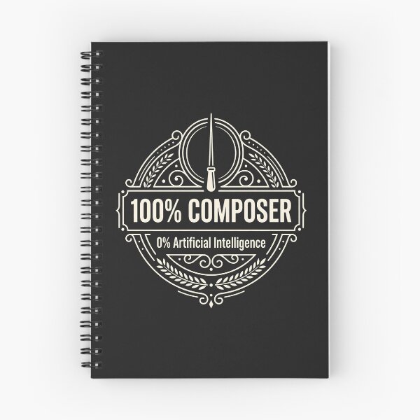 Item preview, 100% Composer 0% AI - Classical Music Director Vintage Label Gift designed and sold by SplashTastic.