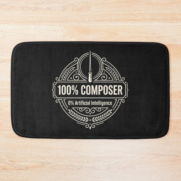 Item preview, 100% Composer 0% AI - Classical Music Director Vintage Label Gift designed and sold by SplashTastic.