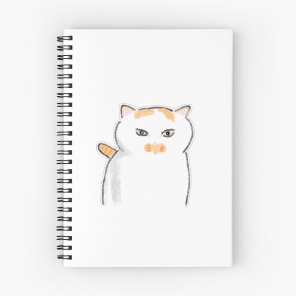 Item preview, Funny Grumpy White Orange Cat Art designed and sold by raun.draw.