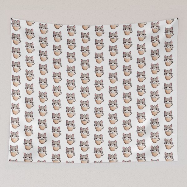 Item preview, Cute Kawaii Cat in Coffee Cup Cozy Cat Lover Design designed and sold by designerbhai009.