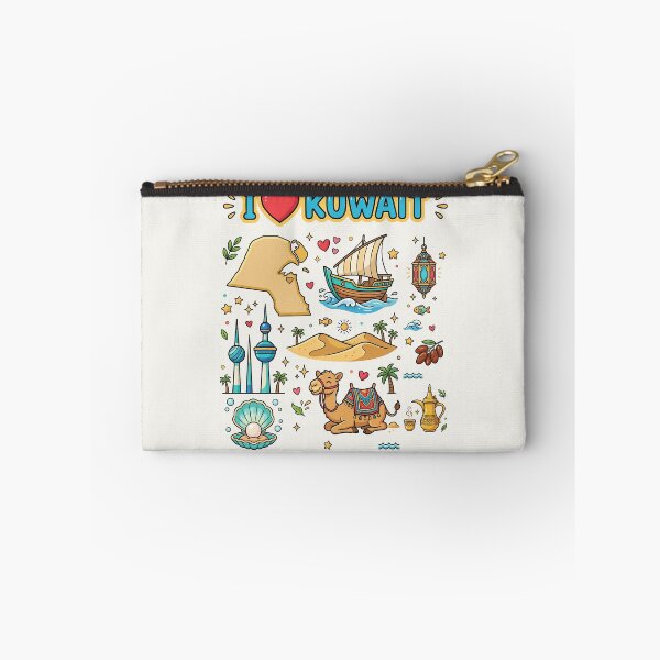 Item preview, I Love Kuwait Cute Cultural Doodles & Iconic Landmarks  أنا أحب الكويت - رسم توضيحي لأبرز المعالم والتراث designed and sold by mashmosh.