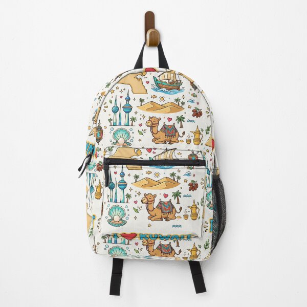 Item preview, I Love Kuwait Cute Cultural Doodles & Iconic Landmarks أنا أحب الكويت - رسم توضيحي لأبرز المعالم والتراث designed and sold by mashmosh.