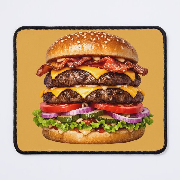 Item preview, Cheeseburger Day Delicious Double Bacon Burger designed and sold by digitalbob60.