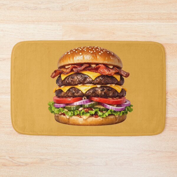 Item preview, Cheeseburger Day Delicious Double Bacon Burger designed and sold by digitalbob60.