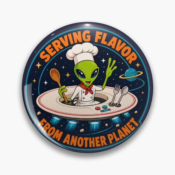 Item preview, Serving Flavor From Another Planet – Funny Alien Chef designed and sold by Aimetoi.